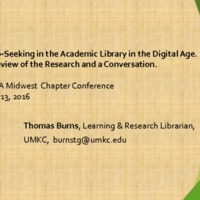 Help-seeking in the academic library in the digital age: a review of the research and a conversation
